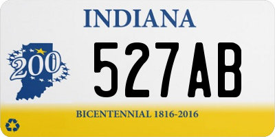 IN license plate 527AB
