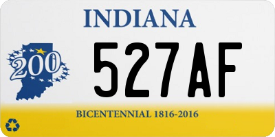 IN license plate 527AF