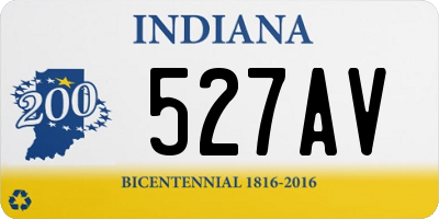 IN license plate 527AV