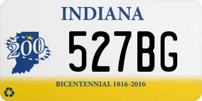 IN license plate 527BG