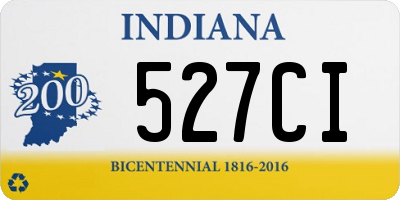 IN license plate 527CI