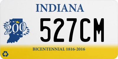 IN license plate 527CM