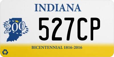 IN license plate 527CP