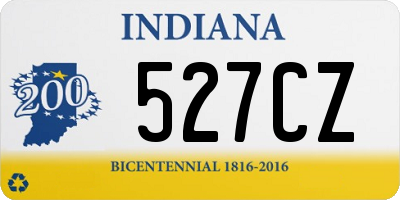 IN license plate 527CZ