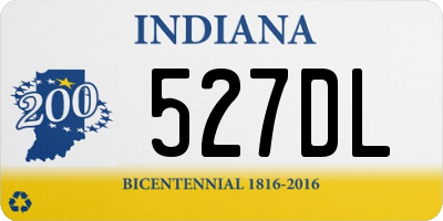 IN license plate 527DL