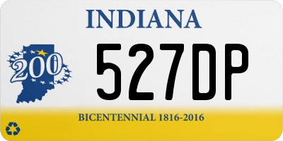 IN license plate 527DP