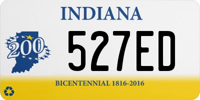 IN license plate 527ED