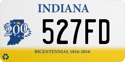IN license plate 527FD