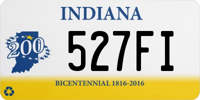 IN license plate 527FI