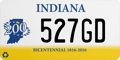 IN license plate 527GD