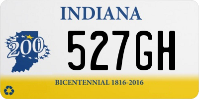 IN license plate 527GH