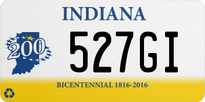 IN license plate 527GI