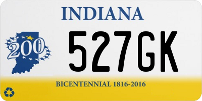 IN license plate 527GK