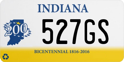 IN license plate 527GS