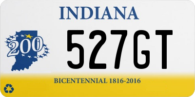 IN license plate 527GT