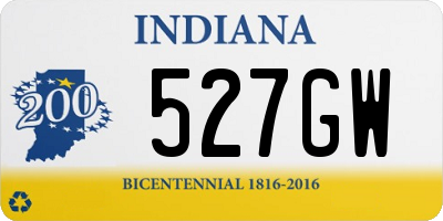 IN license plate 527GW