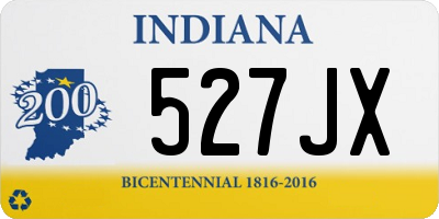 IN license plate 527JX