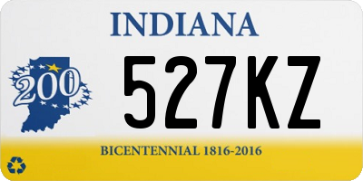 IN license plate 527KZ