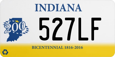 IN license plate 527LF