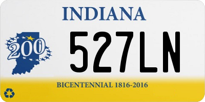 IN license plate 527LN