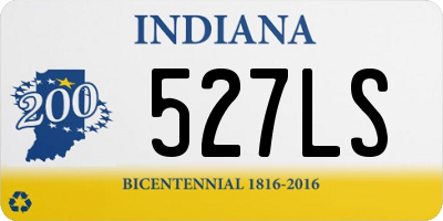 IN license plate 527LS