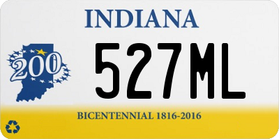 IN license plate 527ML