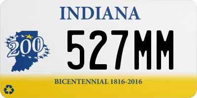 IN license plate 527MM