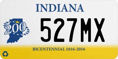 IN license plate 527MX