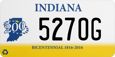 IN license plate 527OG