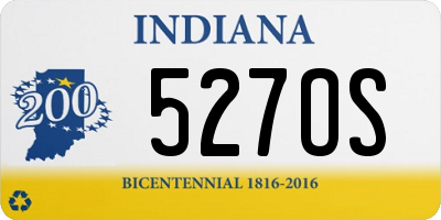 IN license plate 527OS