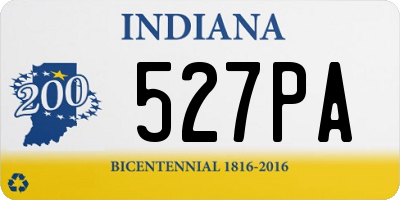 IN license plate 527PA