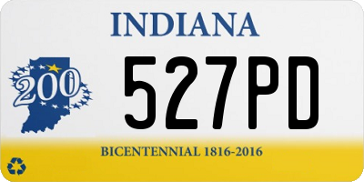 IN license plate 527PD