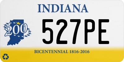 IN license plate 527PE