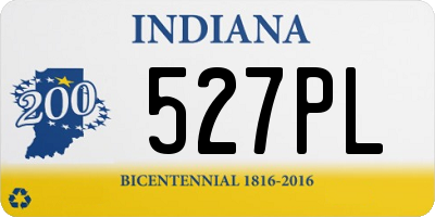 IN license plate 527PL