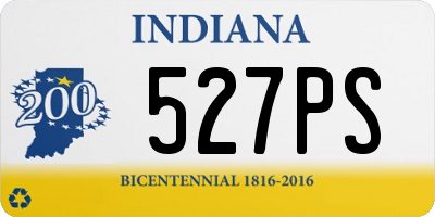 IN license plate 527PS