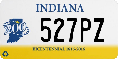 IN license plate 527PZ