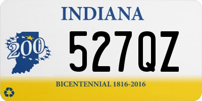 IN license plate 527QZ