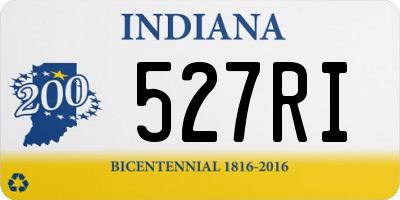 IN license plate 527RI