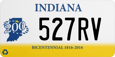 IN license plate 527RV