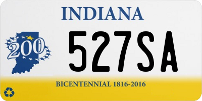 IN license plate 527SA