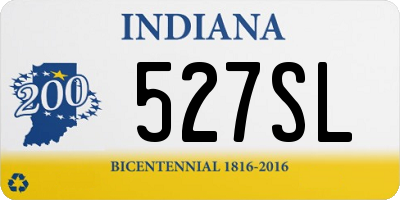 IN license plate 527SL