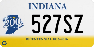 IN license plate 527SZ