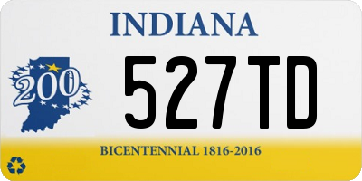 IN license plate 527TD