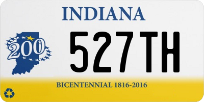 IN license plate 527TH