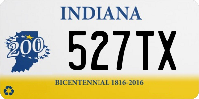 IN license plate 527TX