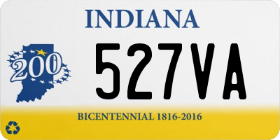 IN license plate 527VA