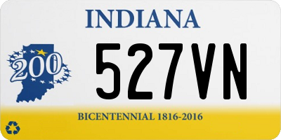 IN license plate 527VN