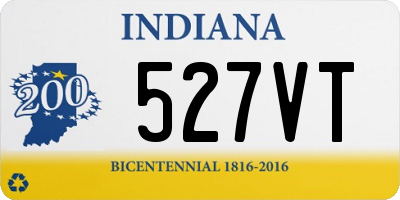 IN license plate 527VT