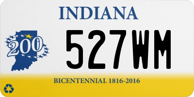 IN license plate 527WM