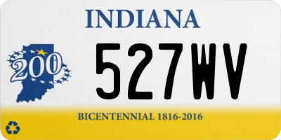 IN license plate 527WV